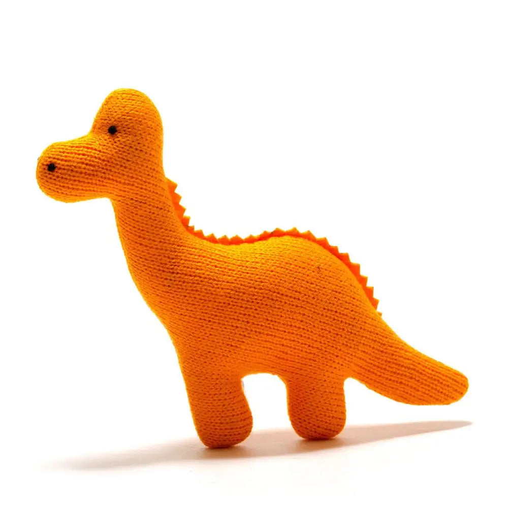Orange Diplodocus Baby Crinkle Toy