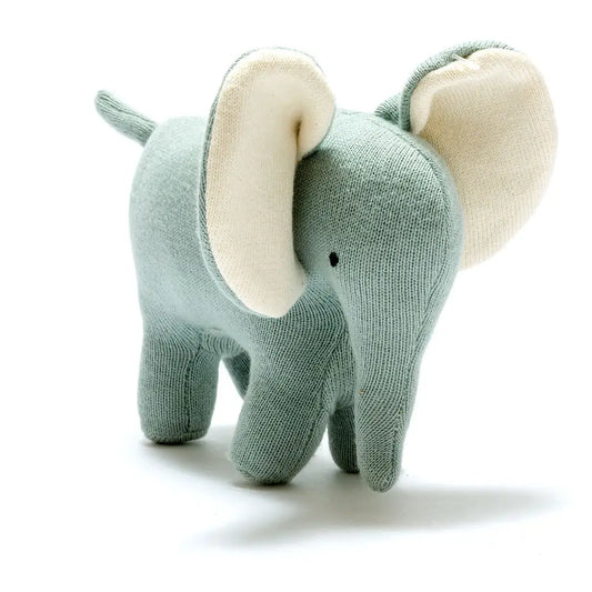Organic Cotton Ellis the Elephant Plush Toy - Teal