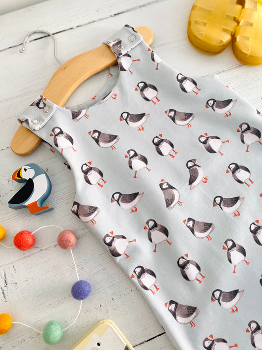 Chalk Puffin Rompers