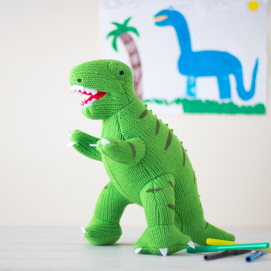 T-Rex Knitted Large Green Toy